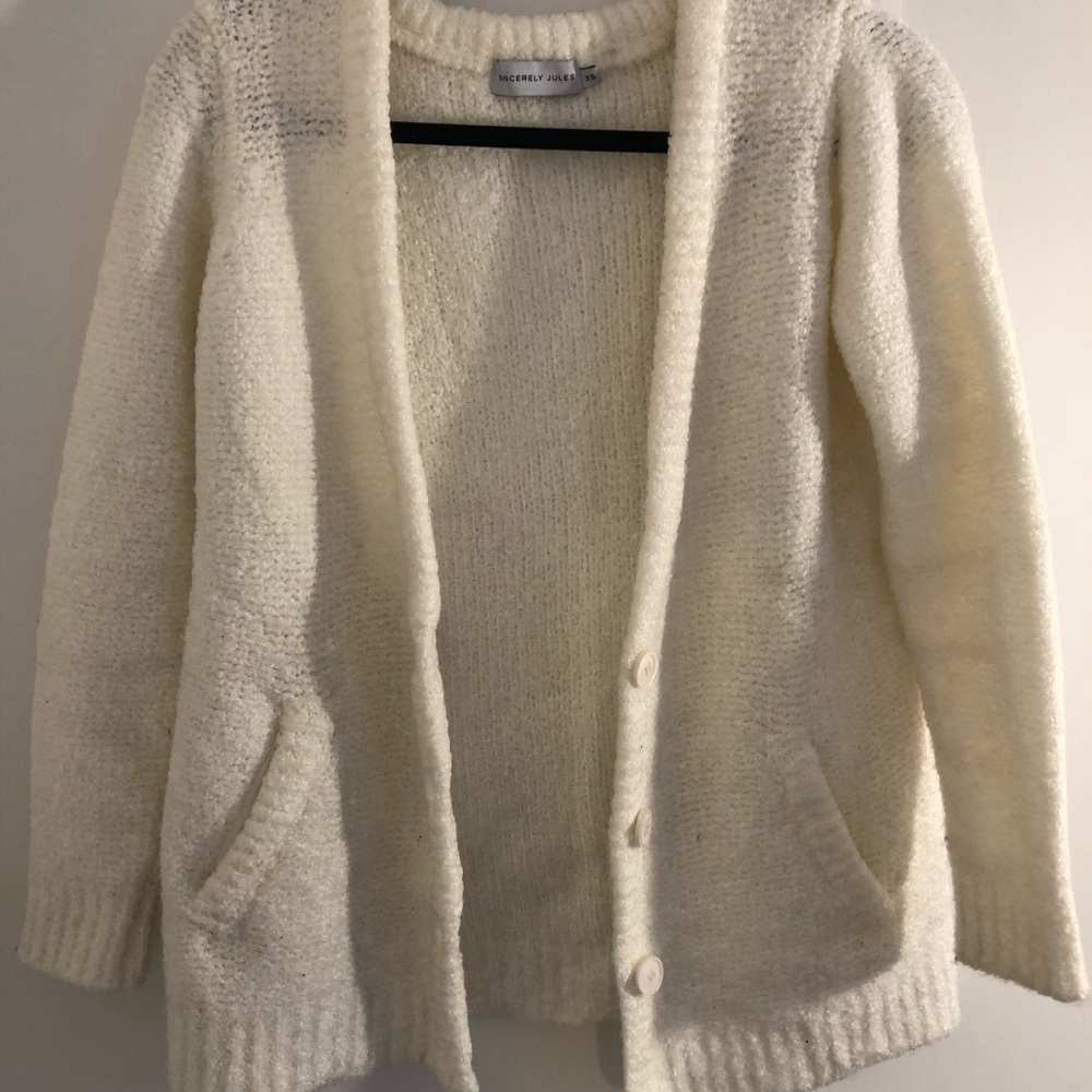 Sincerely Jules White Reed Cardigan